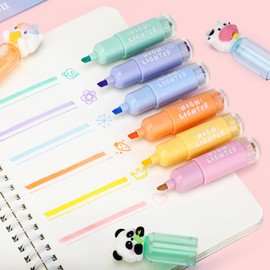 VICHOS Party Bags Children's Birthday Party Bags 5 6 7 8 9 10 Years, Pack of 18 Mini Stamp Set Highlighter for Children, Children's Stamp as Guest Gift Children's Birthday Party & Give Aways