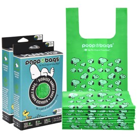 The Original Poop Bags® USDA Certified 38% Plant-Based Dog Waste Bags with Handles, Leak-Proof, Durable, Peanuts Snoopy Edition, Unscented, 240 Count