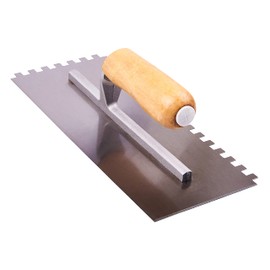 Amtech G1610 280mm (11") Notched Float Trowel with Wooden Handle