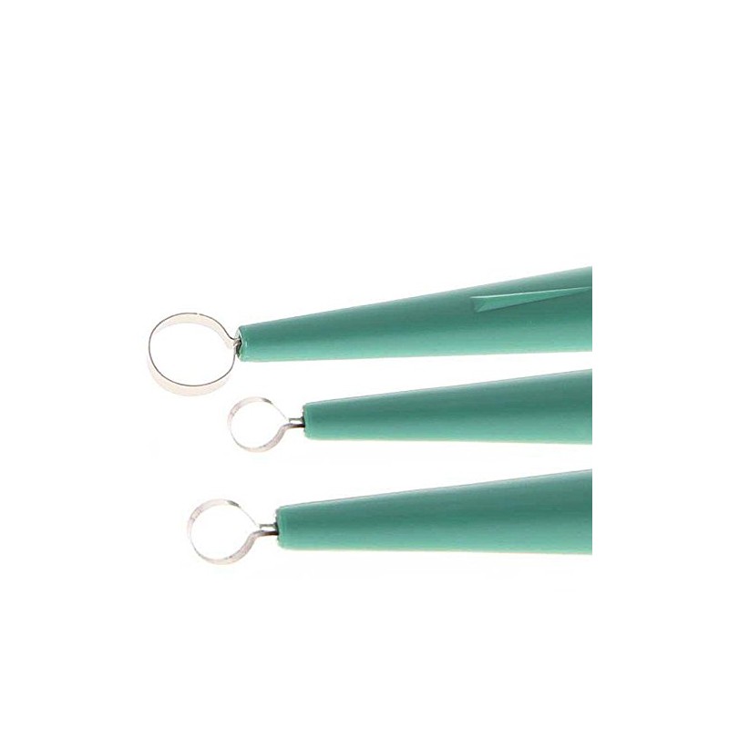 Skin curette 2, 4 and 7 mm, sharp curette for