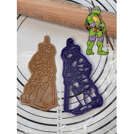 Premium Quality Turtle Donatello 6” Cookie Cutter and Mold Produced by 3D Kitchen Art