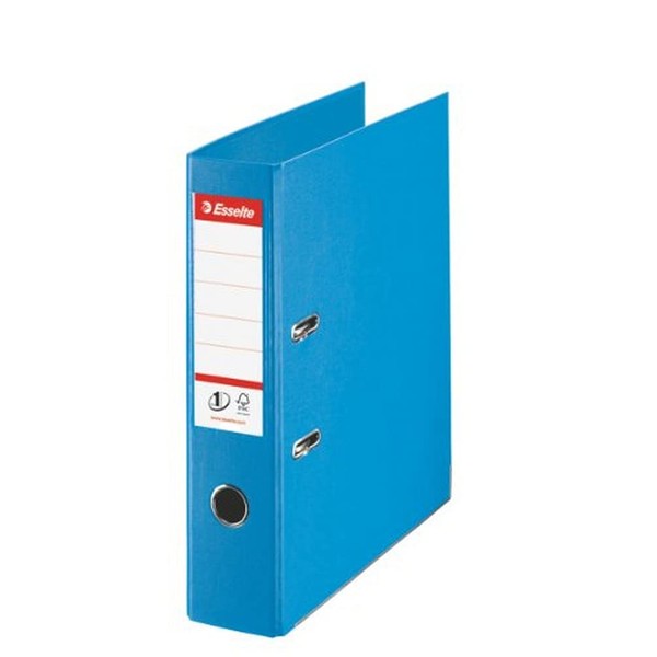 Esselte A4 Lever Arch File, Light Blue, 72mm Spine, Plastic,