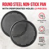 Bakken Pizza Baking Pan - Round Perforated Carbon Steel Pan