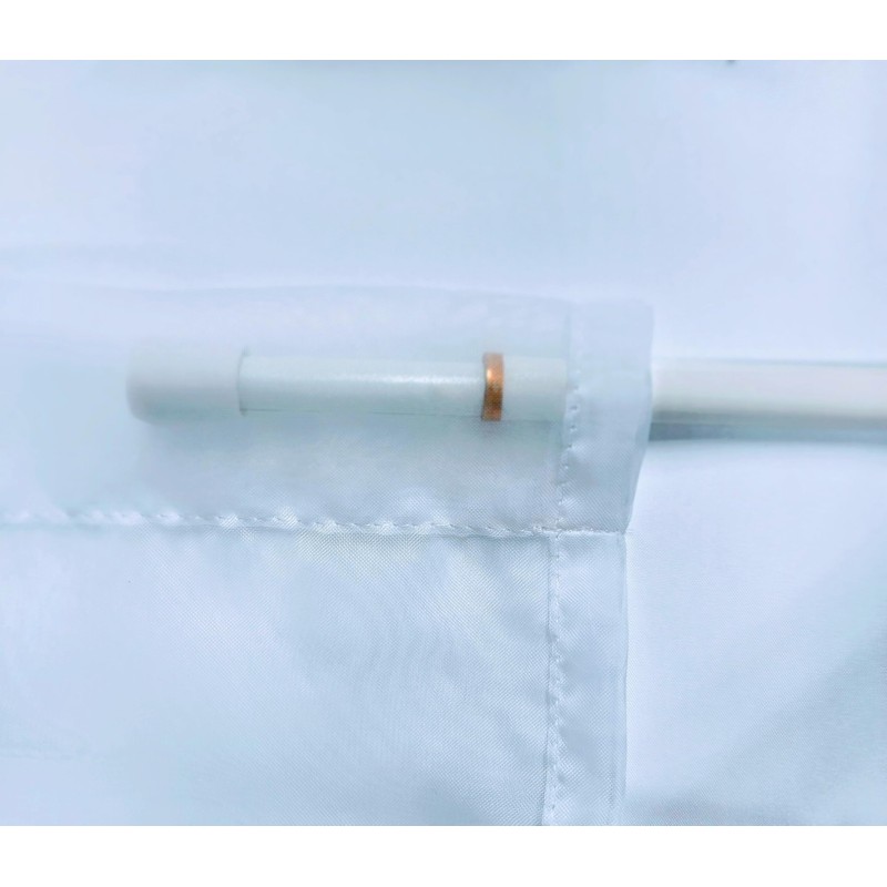 White Sheer SIDELIGHT Curtain 29" Wide 63" Lenght Rod Pocket