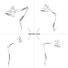 GLOBE Electric 52847 31.5 Inch Swing Arm Clamp-On White Desk