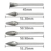 Toolzia 10-Piece Tungsten Carbide Rotary Burr Set