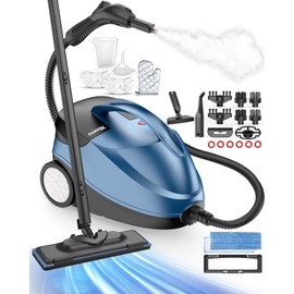 Pressurized Handheld Steam Cleaner for Home Use with 30 Accessories – Heavy Duty Portable Steamer with 1.5L Tank for Tile Floors, Couches, Cars, Removes Dirt, Grease & Grout