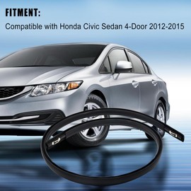 2 Pcs Roof Molding Trim Kit Left & Right Side Roof Drip Molding Weather Stripping Fit for Honda Civic Sedan 4-Door 2012 2013 2014 2015 Replace 74316TR0A01 74306TR0A11 74316TR0A11 74316TR0A12