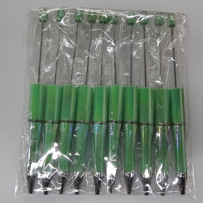 【P159】10pcs Opal Print Plastic Beadable Pen Bead Pens Ballpoint:_#14 Plum