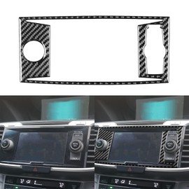 NVCNX Real Premium Carbon Fiber Compatible with Honda 9th Gen Accord 2013 2014 2015 Accessories Car Dash Volume Button Panel Trim Cover Interior Trim Black - C