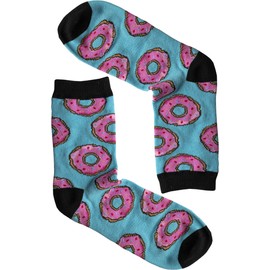 Morning Drawer Unisex Fun Socks - Colorful Funny Novelty Crazy Crew Socks Packs (Donuts, 1)