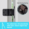 3/8" Cabinet Hinges Inset, 40 Pack 20 Pairs Black Self
