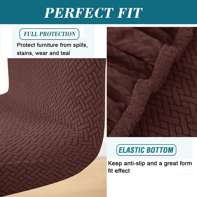 HFCNMY Bar Stool Covers with Backs,2 Pack Stretch Bar Stool