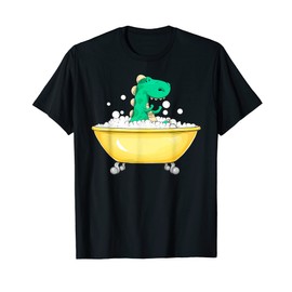 Bath Time Soap Bubbles For Kids Dinosaur Lovers Design T-Shirt