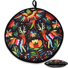 VNOM - Bolsa térmica para tortillas, 30,5 cm, aislada y apta para microondas, mantiene el calor para harina de maíz, taco, pizza pan, hasta una hora, color negro