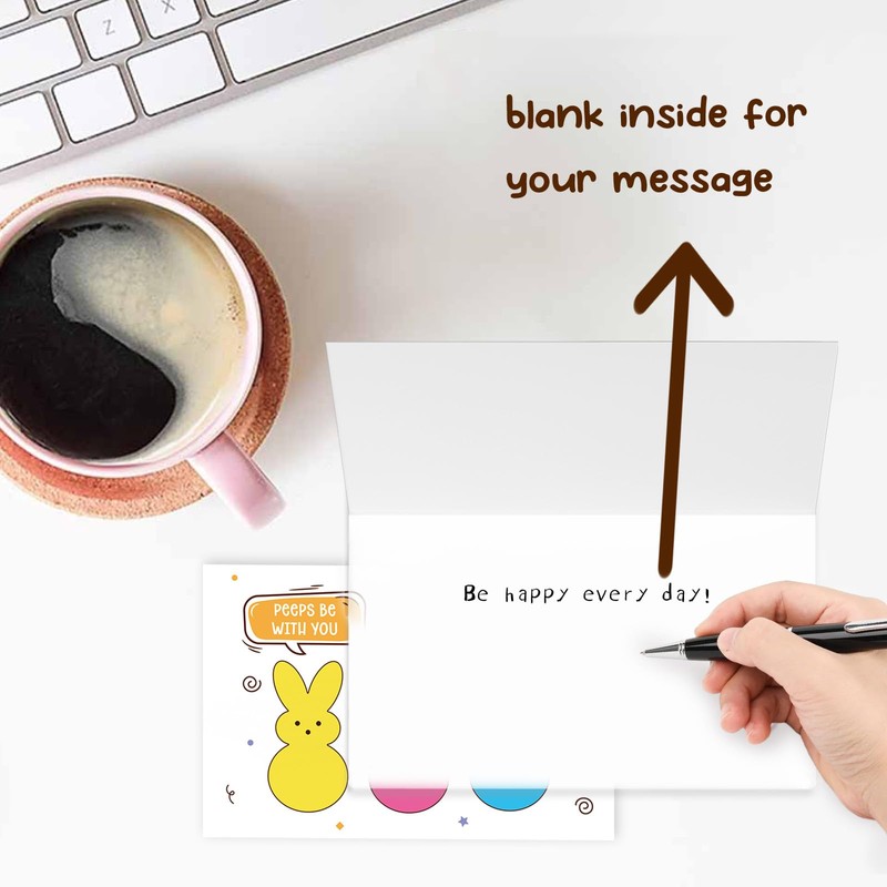 Bablira Funny Bunny Easter Card for Men Women, Peeps Pun