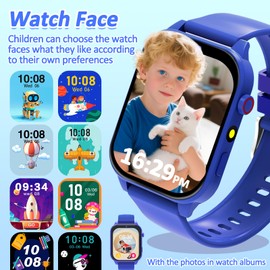 kaacly Kids Smart Watch Boys Girls - Smart Watch for Kids Fitness Tracker Watch with 1.57 Inch DIY Face Sport Modes Alarm Clock Calories Counter Christmas Birthday Gifts Toys for Children 4 5 6 7 8+
