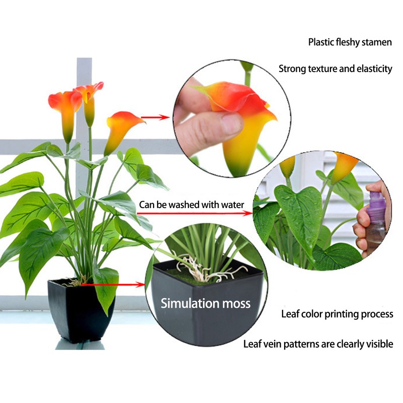 Artificial Flower Living Room Decorative Flowers Plastic Flowers Simulation Potted