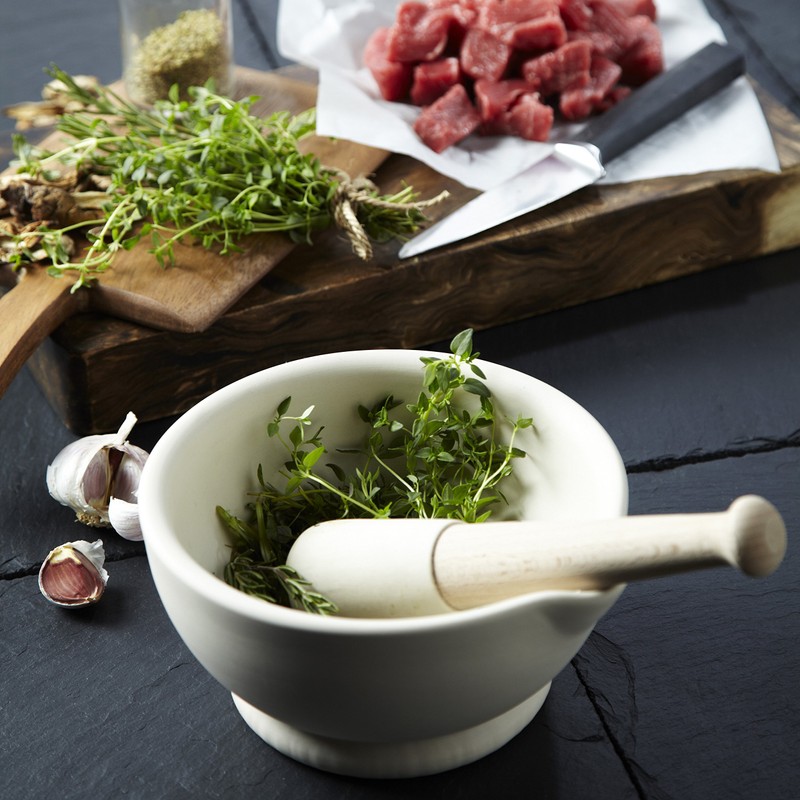 Milton Brook Unglazed Mortar and Pestle 4-1/2-Inch Diameter