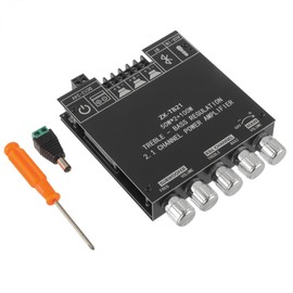 EPLZON 50W*2+100W Bluetooth Amplifier Board with Treble and Bass Control TPA3116D2 Chips DC 12-24V BT and AUX Inputs 2.1 Channel Stereo AMP Board for Home TheaterDIY Wireless Speakers Password Free