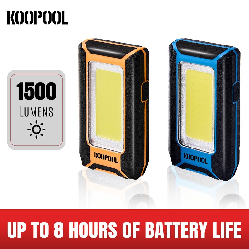 2-pack Magnetic Work Light, Rechargeable LED Flashlight, Portable Lights, 40w