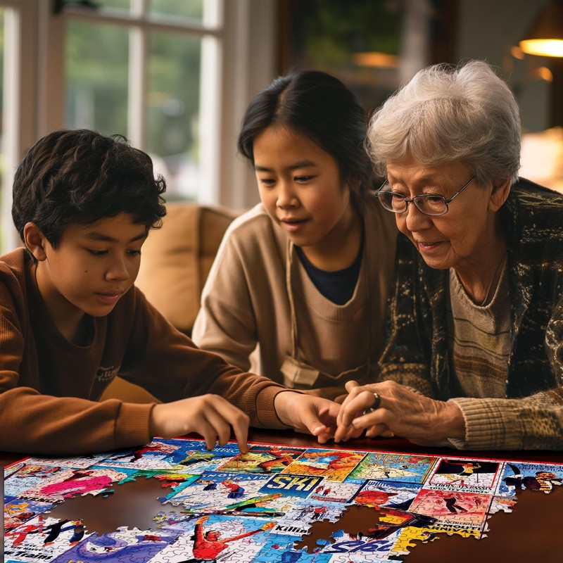 White Mountain Puzzles Ski Posters - 1000 Piece Jigsaw Puzzle