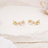 Tituthia Gold Earrings for Women, Dainty 14k Gold Plated CZ