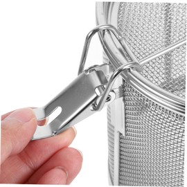 VINTORKY Stainless Steel Brine Basket Spice Seasoning Strainer Loose Tea Strainer Soup Seasoning Filter Loose Tea Steeper Tea Filter for Loose Tea Loose Tea Infuser Cooking Supply Silver