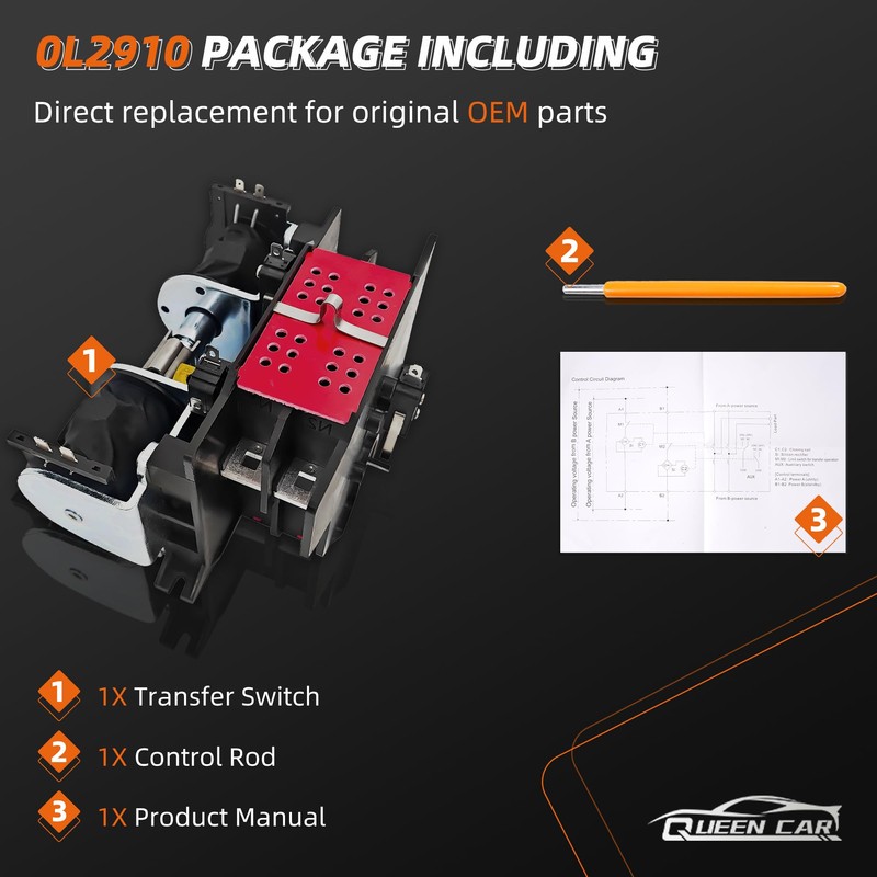 0L2910 Transfer Switch 100A with Handle Fit for Generac 100