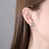 CERSLIMO Opal Earrings, Orange/White/Blue/Pink Opal Hoop Earrings Silver 925 10