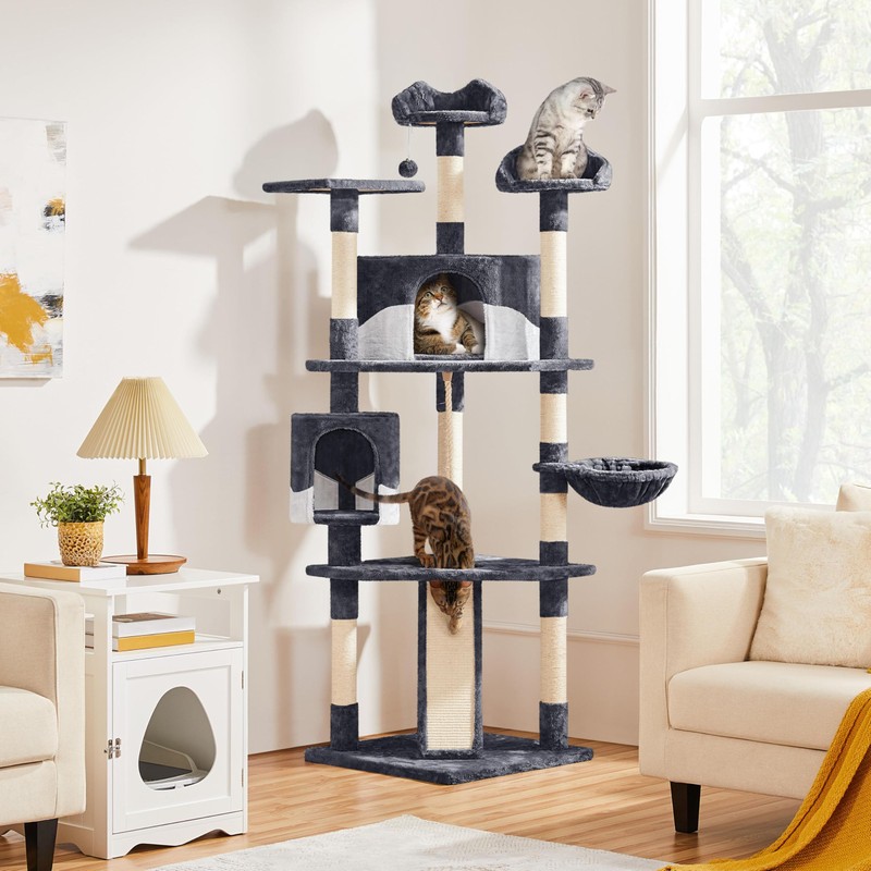 Yaheetech 79in Multi-Level Cat Trees Indoor Cat Tower with Sisal-Covered