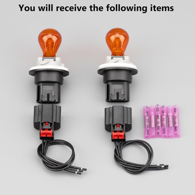 Svicari Front Parking/Turn Signal Socket & Bulb & Wire Harness
