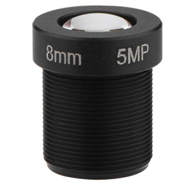 Sonew 8mm Wide Angle CCTV Lens, 5 Megapixel IP Camera Lens with IR Support, Fixed Focal Length, M12*0.5, Black