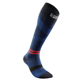 Thuasne - Compression Socks - Sport UP ACTIV Running (DE/NL/SE/PL, Numeric, 39, 42, Regular, Regular, L, Long, Black/Dark Blue/Red), Black / dark blue / red, 39 - 42