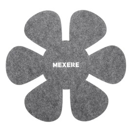 QUARKZMAN 26cm/10,2" Topf- und Pfannenschoner, 3er-Pack Anti-Rutsch-Pfannenteiler-Pads Topftrenner-Schoner zum Stapeln und Schützen Ihres Kochgeschirrs (Rund, Grau)