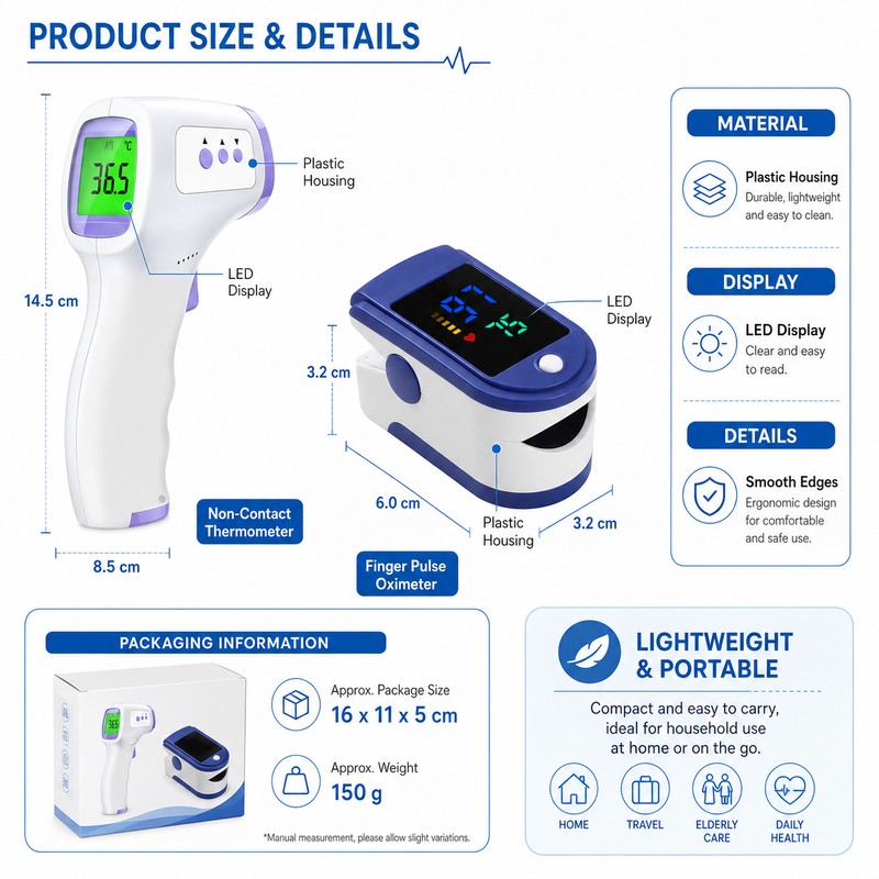 Non-Contact Infrared Forehead Thermometer for Home Use – Fast Digital