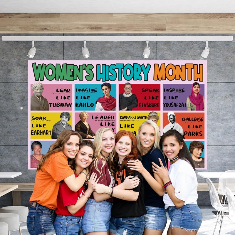 Womens History Month Decorations, Womens History Month Banner Backdrop for