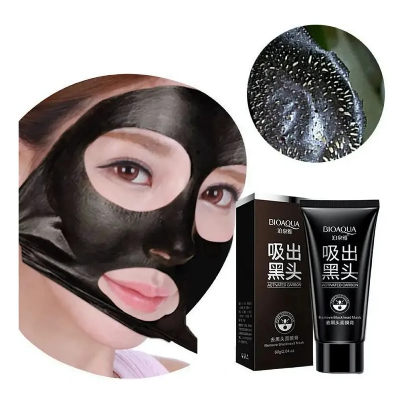 Kit 2 Mascarillas Bioaqua Puntos Negros Nariz Frente Barba
