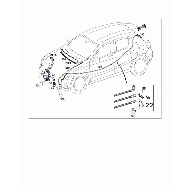 Bomunik Windshield washer pump 2012-2019 For Benz A200 B200 GLA