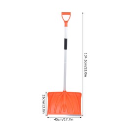 Snow Shovel Large Capacity Snow Removal D Shaped Handle Aluminum Alloy Plastic Material Detachable Assemblable Shovelling Tool