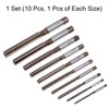 sourcing map 10pcs Hand Reamers Set 3mm 4mm 5mm 6mm