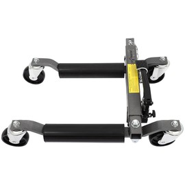 ROADFAR 1,500 lbs Wheel Dolly Car Skates Vehicle Positioning Hydraulic Tire Jack Truck Rv Trailer Pick Up Dolly Ratcheting Foot Pedal for Auto Tire Lift, Black