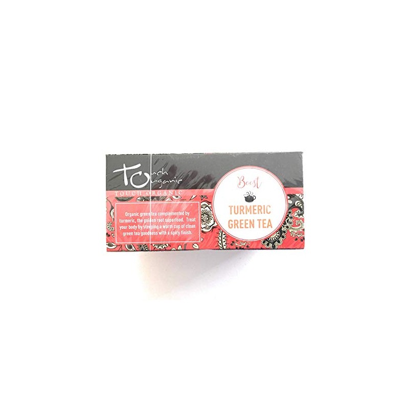 Touch Organic Tea Turmeric Green Tea, Organic 20 Tea bags,
