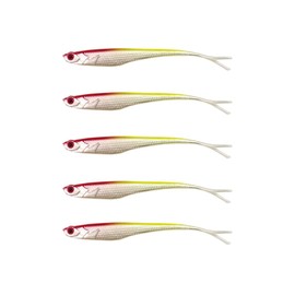 Pack of 5 No Action Shads Rubber Fish 13 cm Drop Shot Shad Fishing Bait Pike Zander (05)