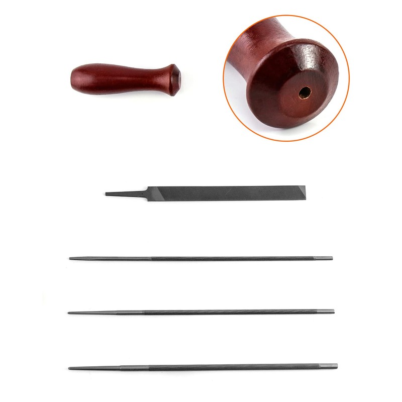 QWORK® Chainsaw Sharpening Files Kit, 5/32", 3/16" and 7/32" Round