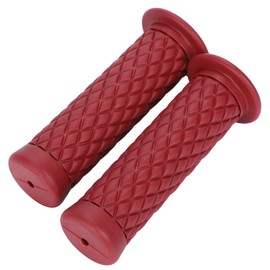 nakira Motorcycle Grips for Scooter Handlebar, 22.2mm Non-Penetrating Rubber C-Type, (Bordeaux)