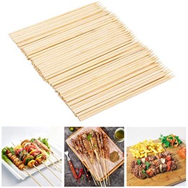 Fu Store Bamboo Skewers 6 Inch 100 Pack Bamboo Sticks Shish Kabob Skewers,Grill, Appetizer, Fruit, Corn, Chocolate Fountain, Cocktail