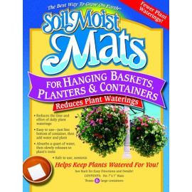 Soil Moist Mats For Hanging Baskets Planters and Containers 6pc Pack