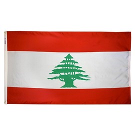 Lebanon 2ft x 3ft Nylon Flag - Outdoor