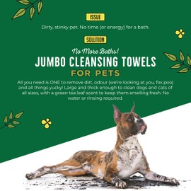 The Tidy Pet Co. No More Baths! Jumbo Cleansing Towels for Pets